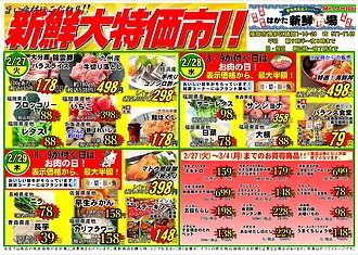 2月27日(火)からの はかた新鮮市場チラシです🎉のイメージ